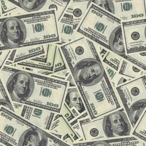 Pilha de notas de dólar